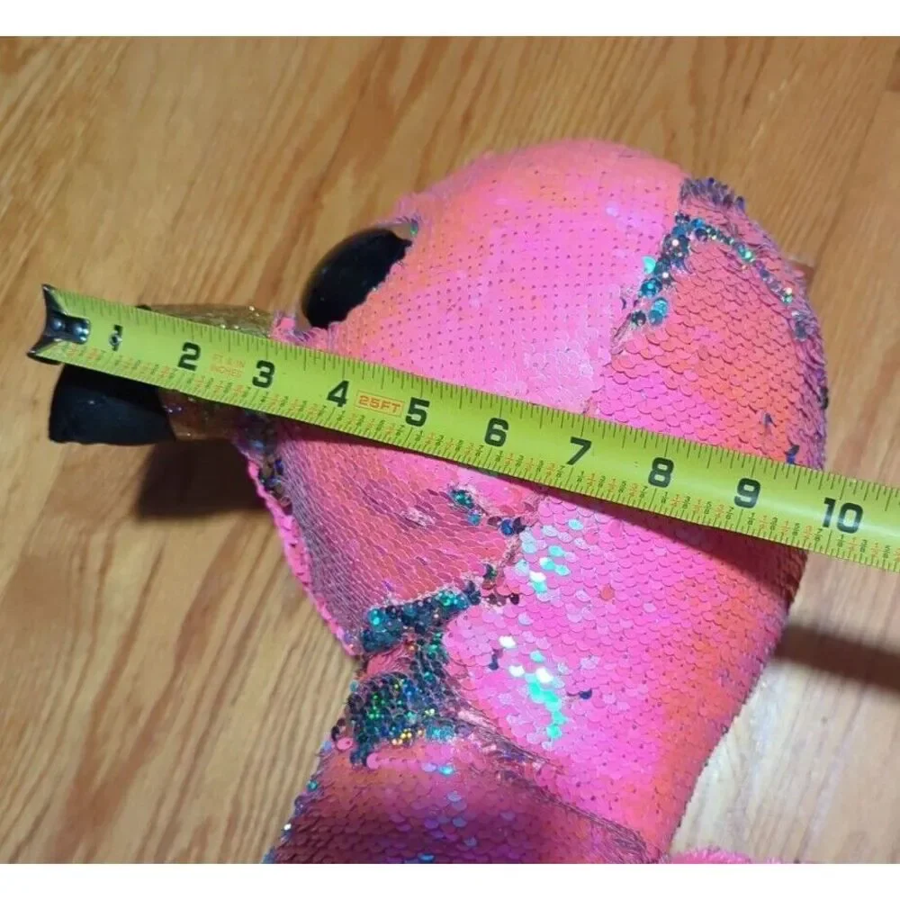 Large TY Flippables Sequin Plush - PINKY the‎ Flamingo